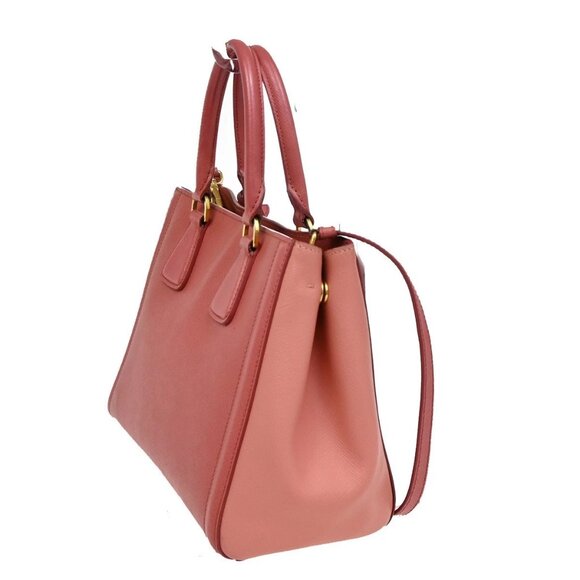 PRADA MILANO Logo 2Way Shoulder Hand Bag Saffiano Leather Pink GHW Italy 29KB269 - Picture 3 of 16